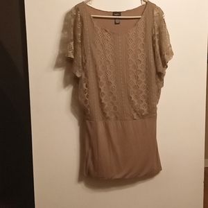 Rue21 Short Sleeve Lace Top Size Large